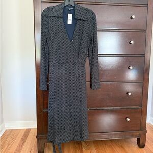 Brooks Brothers Equestrian Print Wrap Dress, NWT, Size S